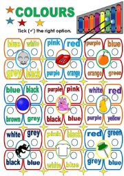 English Worksheet: COLOURS