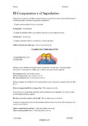 English Worksheet: Chuleta Comparativos-Superlativos