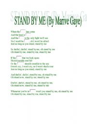 English worksheet: Gap song- STAND BY ME