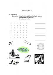 English Worksheet: Short Vowel o