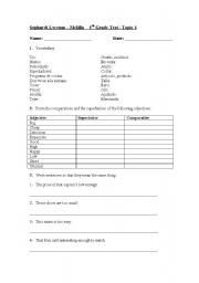 English worksheet: comparatives,superlatives:too and enough