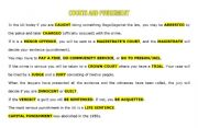 English worksheet: COURTS AND PUNISHMENT