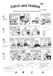 English Worksheet: Calvin and Hobbes III