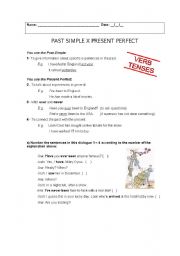 English Worksheet: Past Simple versus Present Perfect