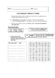 English Worksheet: Present Perfect - explanation + structural exercises