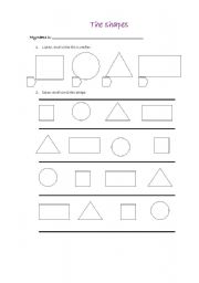 English worksheet: the shapes