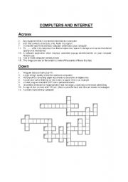 English Worksheet: COMPUTERS AND INTERNET