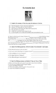 English Worksheet: The Canterville Ghost