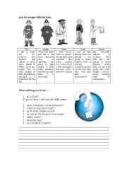 English Worksheet: Will and first conditional
