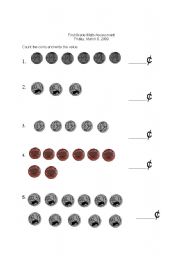 English Worksheet: Counting Coins
