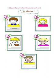 English worksheet: activity for family member