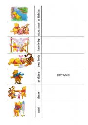 English Worksheet: How often does Winnie? - group speaking with frequency adverbs PART 2