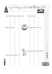 English worksheet: Irregular Verbs Chart 