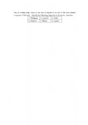 English Worksheet: characters in 