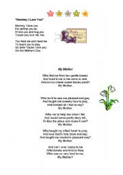 English Worksheet: for mothers day