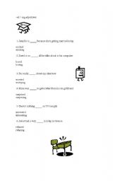 English worksheet: ed ing adjectives