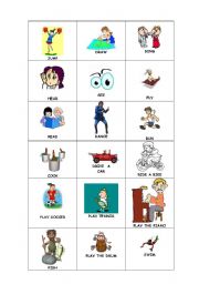 English Worksheet: Bingo verbs