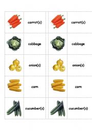 Vegetable Matching Activity