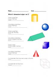 English Worksheet: Geometry Worksheet