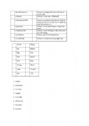 English Worksheet: word formation matching