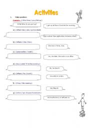 English worksheet: present simple