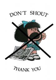 English Worksheet: DONT SHOUT