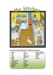 English Worksheet: My kitchen