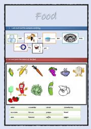 English worksheet: Food