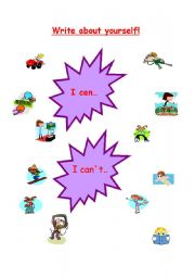English Worksheet: What can you do?