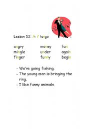 English Worksheet: Phonetics-consonat sound /n/ as in Tango,single + Final Consonants