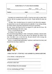 English Worksheet: Mickey and his friends