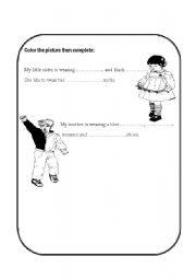 English worksheet: clothes