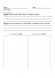 English worksheet: Goods and Services