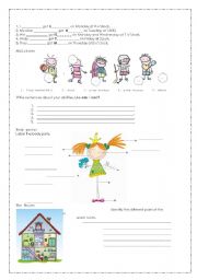 English Worksheet: test children part  2