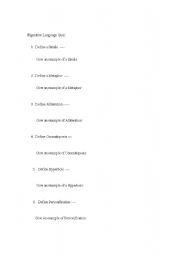 English worksheet: Figurative Language Quiz