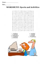 English Worksheet: Sports & Activities