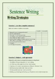 sentence writing (5 pages)