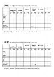 English Worksheet: LIKES AND DISLIKES