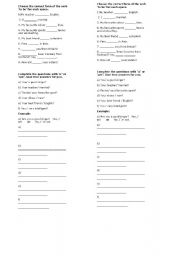 English worksheet: To be