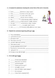 English Worksheet: Present simple