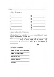 English worksheet: Review