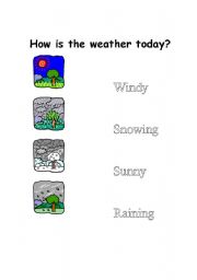 English worksheet: How is the weather today?
