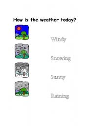 English Worksheet: How is the weather today?