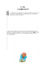 English Worksheet: In the Neighborhood