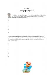 English worksheet: In the Neighborhood