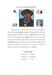 English worksheet: MR. COOL