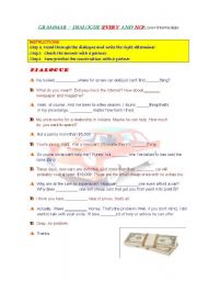 English Worksheet: Dialogue