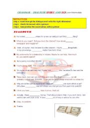 English worksheet: Dialogue