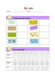 English Worksheet: Numbers