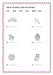 English worksheet: toys